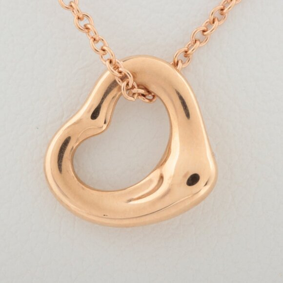 Tiffany & Co. Open Heart Pendant Necklace Gold - Picture 1 of 5